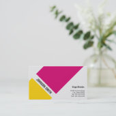 Stage Director - Simple Pink Yellow Business Card (Standing Front)