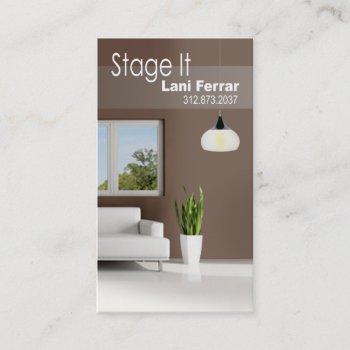 "stage It" Home Stager  Interior Designer  Realtor Business Card by StylishBusinessCards at Zazzle