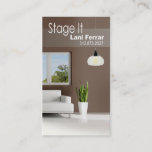 &quot;stage It&quot; Home Stager, Interior Designer, Realtor Business Card at Zazzle