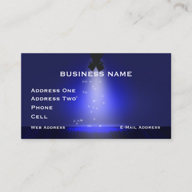 Stage lighting- Music Business Card (Front)
