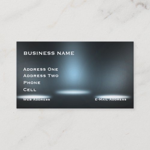Stage lighting- Music Business Card
