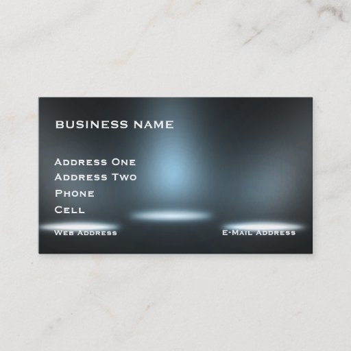 Customizable Stage lighting- Music Business Card