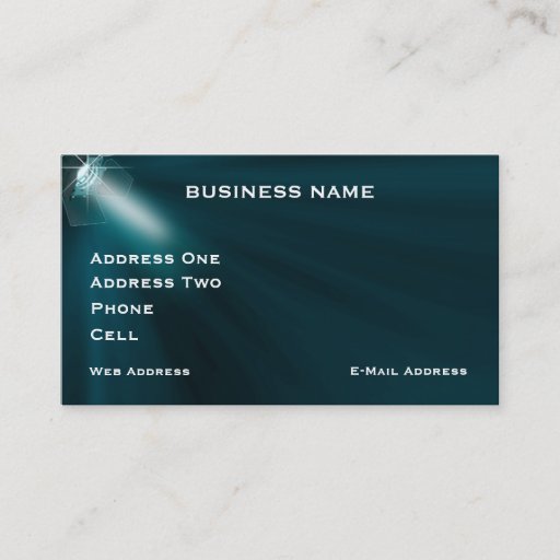 Customizable Stage lighting- Music Business Card
