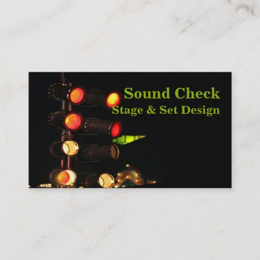Customizable Stage Lights Business Card