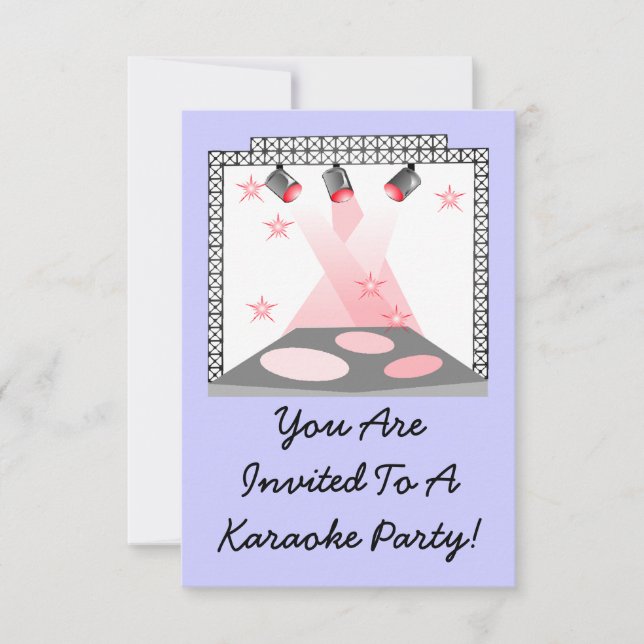 Stage Lights Invitation Karaoke Broadway Theatre (Front)