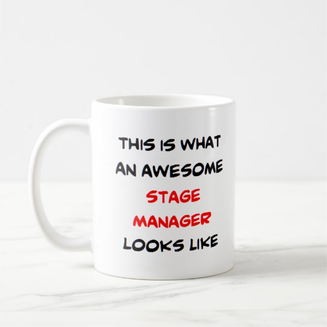 stage manager, awesome coffee mug (Left)