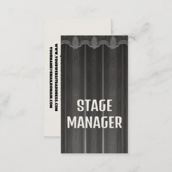 Stage Manager Business Card by businessCardsRUs at Zazzle