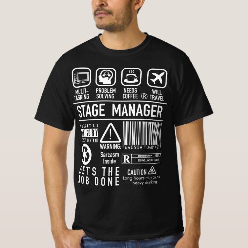 Stage Manager Definition Job Description Symbols T_Shirt