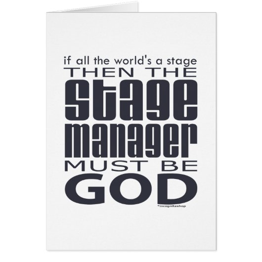 Stage Manager God Cards (Front)