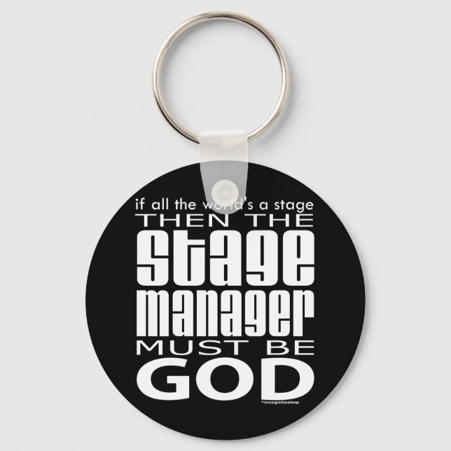 Stage Manager God Keychain (Front)