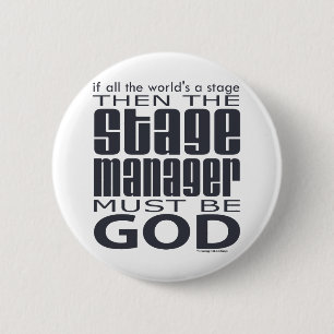 Stage Manager God Pinback Button