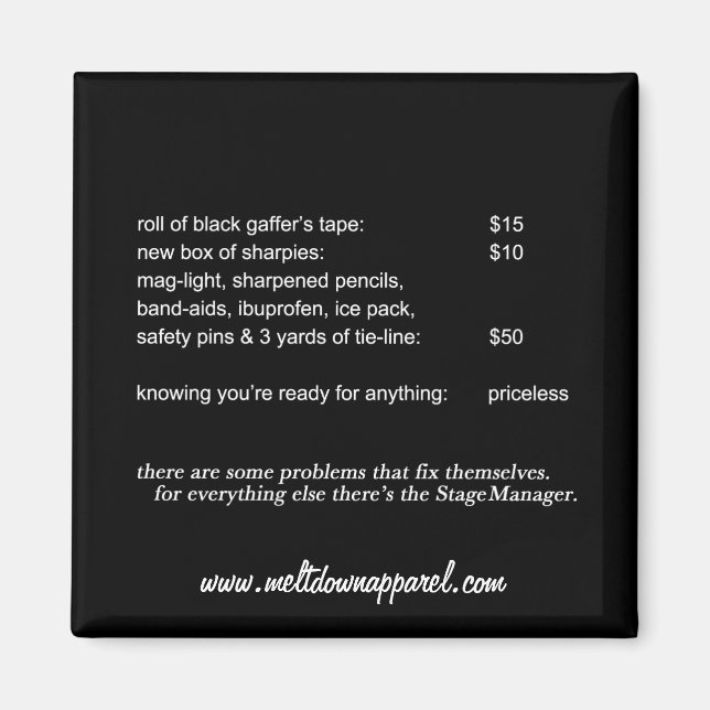 Stage Manager Magnet (Black) (Front)