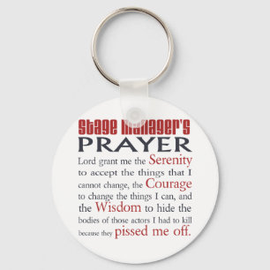Stage Manager's Prayer Keychain