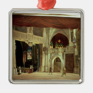 Stage model for the opera metal ornament