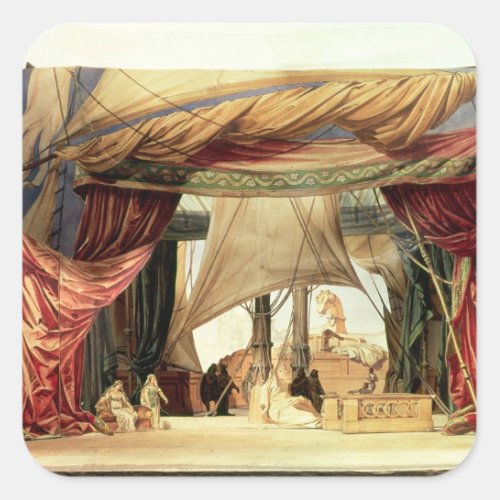 Stage model for the opera Tristan and Isolde Square Sticker