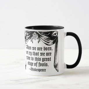 Stage of Fools Quote Mug, Shakespeare Mug