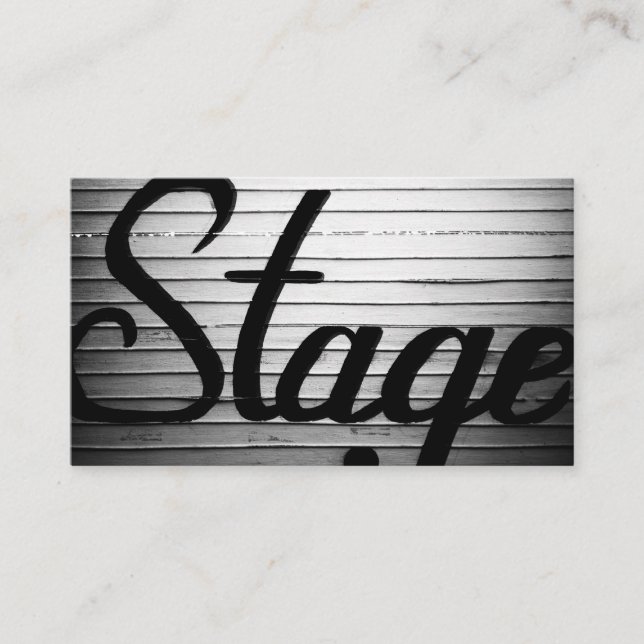 "Stage" Vintage Sign Business Card (Front)