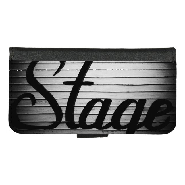 "Stage" Vintage Sign iPhone Wallet Case (Front (Horizontal))