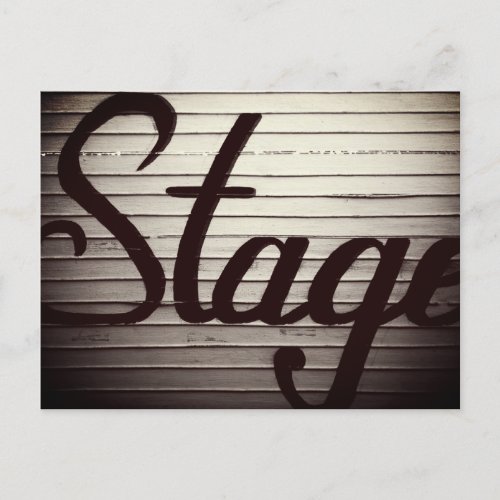 Stage Vintage Sign Postcard