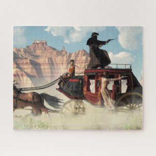 Stagecoach Chase Jigsaw Puzzle