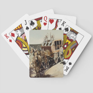 Stagecoach Hold Up by Edward Borein Poker Cards