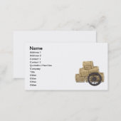 Stagecoach Wheel and Bales of Hay Business Card (Front/Back)