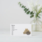 Stagecoach Wheel and Bales of Hay Business Card (Standing Front)