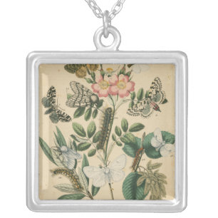 Stages of Butterfly Life by Vision Studio Silver Plated Necklace
