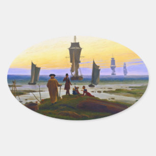 Stages of Life: Die Lebensstufen by Friedrich Oval Sticker