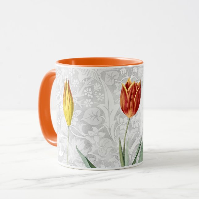 Stages of Tulip Growth Vintage Style Mug Cup (Front Left)
