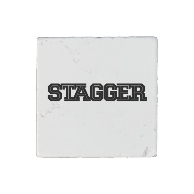 Stagger Marble Stone Magnet (Front)