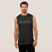 Stagger Men's Black Sleeveless Tank (Front Full)