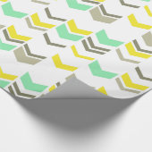 Staggered Arrows Modern Chevron Geometric Pattern Wrapping Paper (Corner)