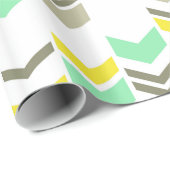 Staggered Arrows Modern Chevron Geometric Pattern Wrapping Paper (Roll Corner)