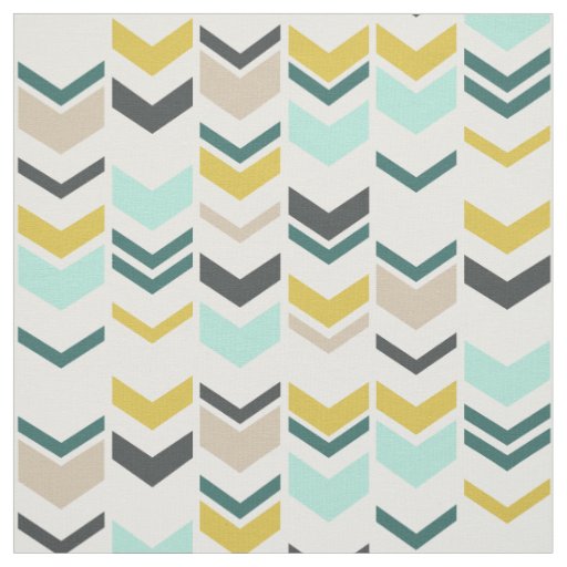 Staggered Chevron Modern Geometric Fabric
