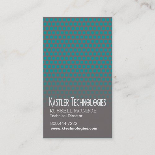 Staggered Squares Hi-Tech Technology Computer Business Cards