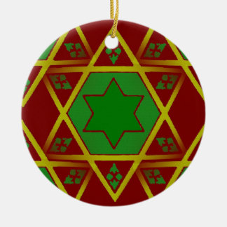 Stain Glass Abstract Ceramic Ornament
