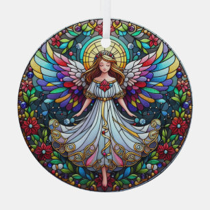 Stain Glass Angel  Ornament