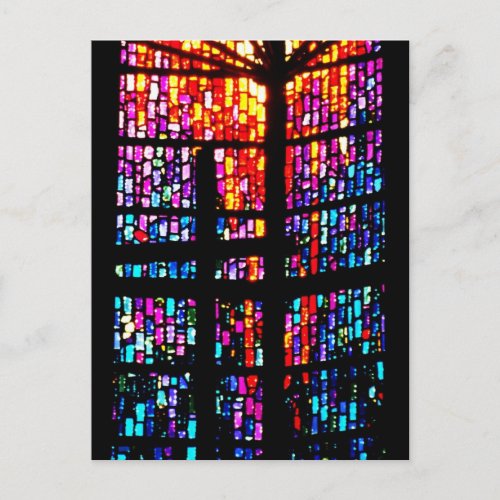 Stain Glass Cross Postcard