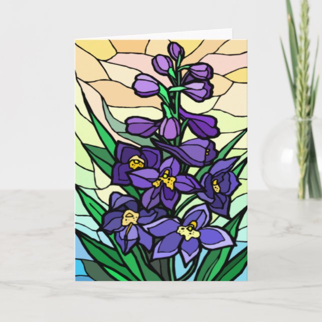 Stain Glass Dendrobium  Card (Front)