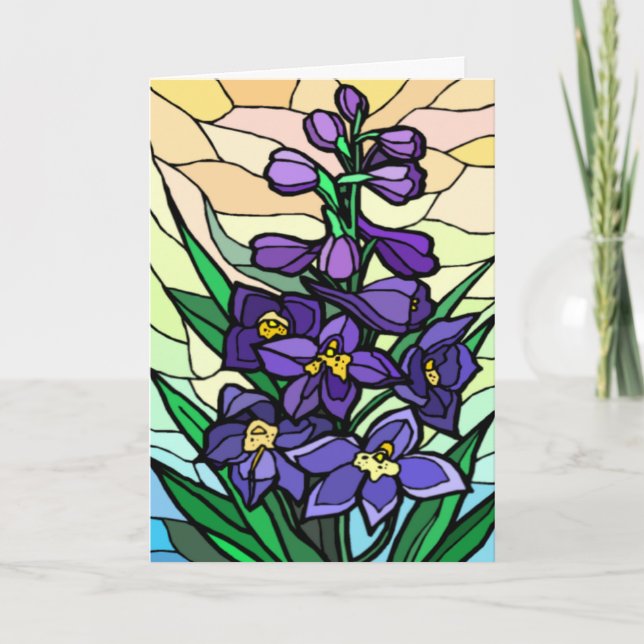 Stain Glass Dendrobium  Card (Front)