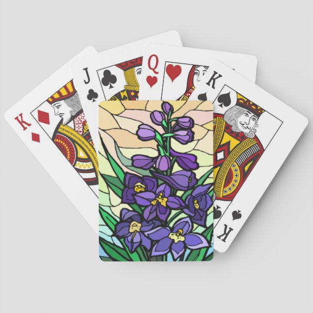 Stain Glass Dendrobium Playing Cards (Back)