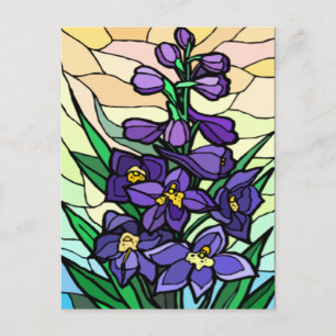 Stain Glass Dendrobium Post Card