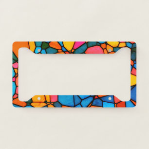 Stain Glass License Plate Frame
