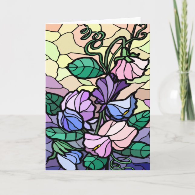 Stain Glass Lily Of The Field Card (Front)