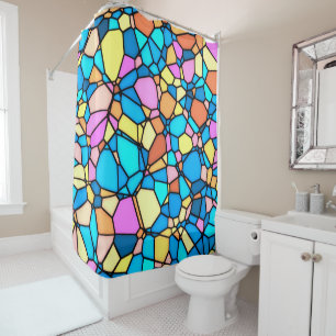 Stain Glass Lite Shower Curtain