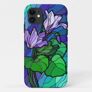 Stain Glass Purple Flower iPhone 5 Case