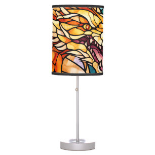 Stain Glass Style Dragon Table Lamp