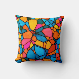 Stain Glass Throw Pillow