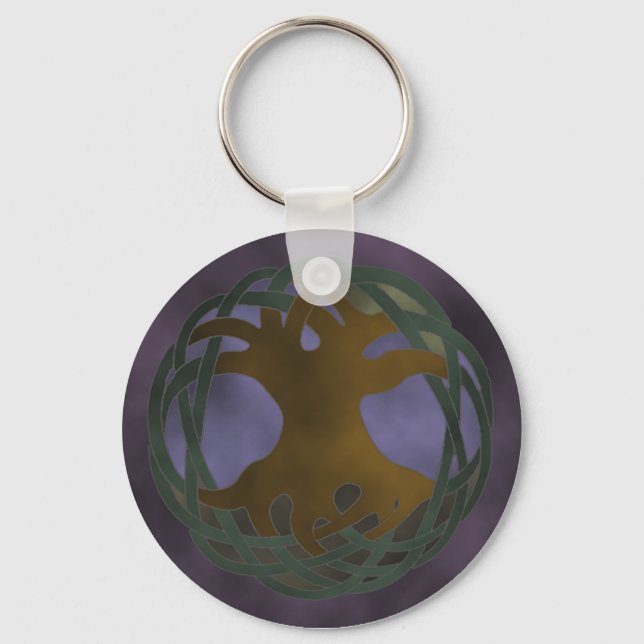 Stain Glass Tree of Life Keychain (Front)